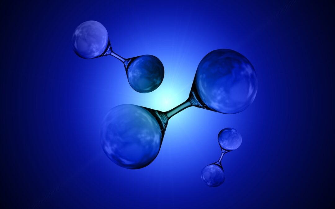 Illustration of hydrogen molecules